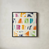 Color Block II Crop by Wild Apple Portfolio. Shown in a sleek black glass frame for a contemporary gallery look. Available as an archival giclee rolled canvas, fine art paper, or poster print. SKU 29184a.