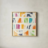 Color Block II Crop by Wild Apple Portfolio. Shown in a natural wood glass frame for a timeless modern aesthetic. Available as an archival giclee rolled canvas, fine art paper, or poster print. SKU 29184a.