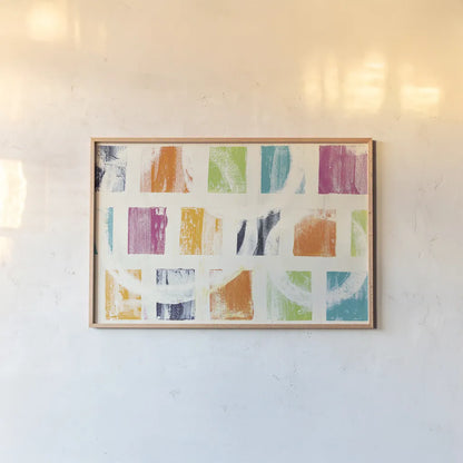 Color Block II Crop by Wild Apple Portfolio. shown as a paper print in a natural frame. Available as a archival giclee rolled canvas, fine art paper, or poster print. SKU 29184i.