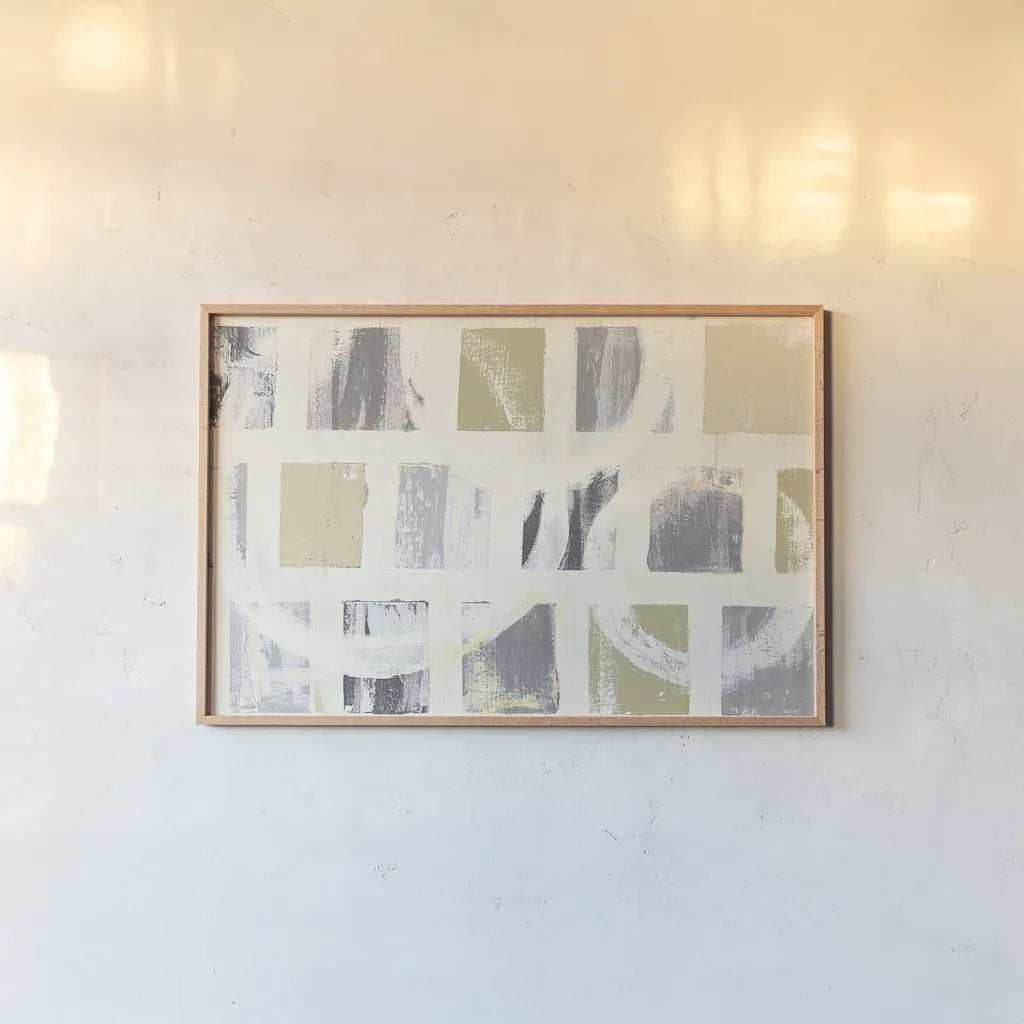 Color Block II Crop Archroma by Wild Apple Portfolio. shown as a paper print in a natural frame. Available as a archival giclee rolled canvas, fine art paper, or poster print. SKU 30066i.