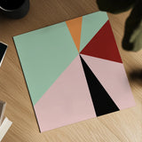 Color Block III Bright by Wild Apple Portfolio. Shown as a detailed flat fine art print, highlighting archival giclee quality. Available as an archival giclee rolled canvas, fine art paper, or poster print. SKU 52645a.