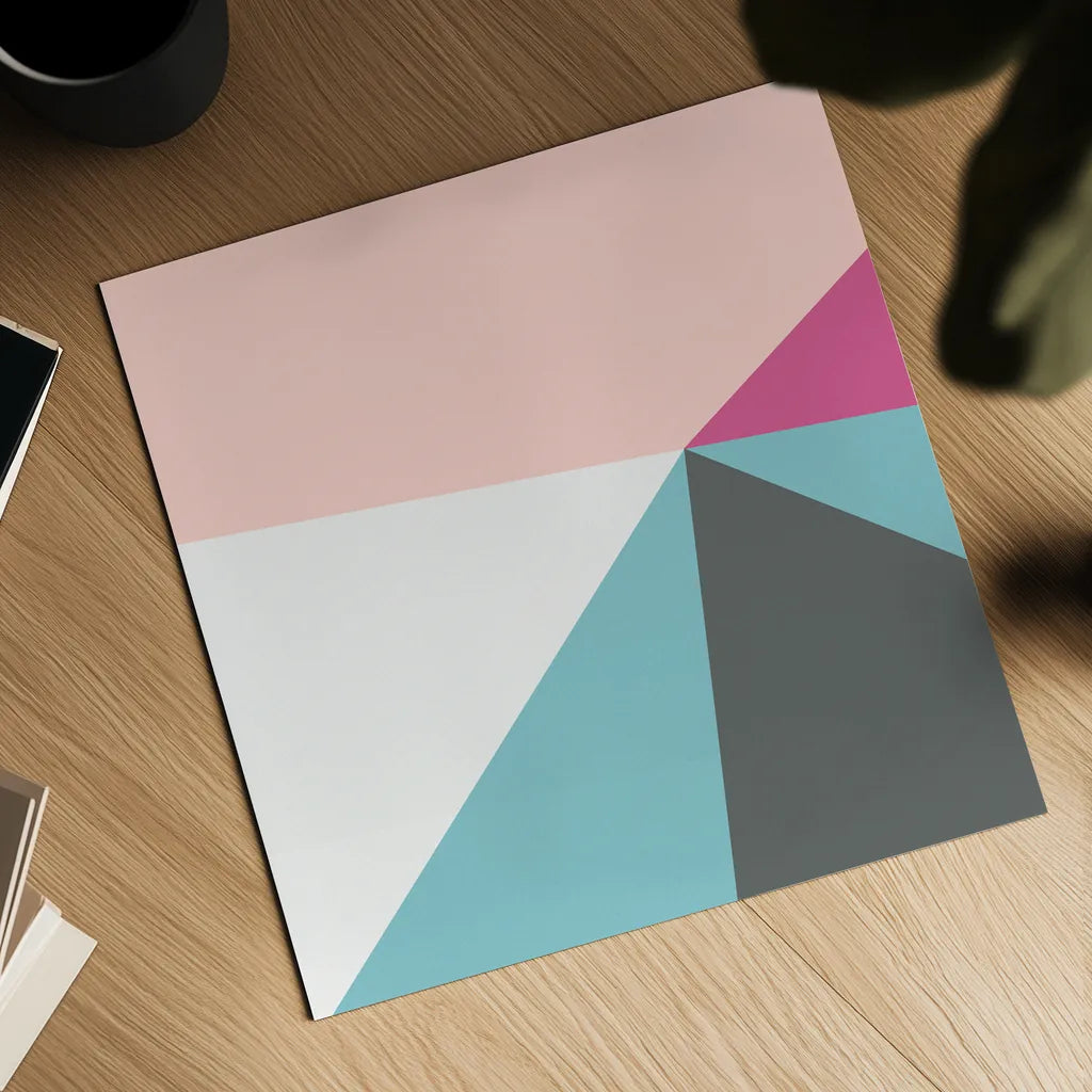 Color Block IV Bright by Wild Apple Portfolio. Shown as a detailed flat fine art print, highlighting archival giclee quality. Available as an archival giclee rolled canvas, fine art paper, or poster print. SKU 52646a.