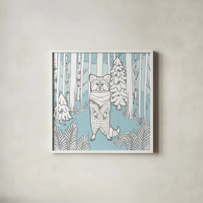 Color the Forest Color II by Wild Apple Portfolio. Shown in a crisp white glass frame for a clean and minimalist style. Available as an archival giclee rolled canvas, fine art paper, or poster print. SKU 23992a.