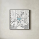Color the Forest Color II by Wild Apple Portfolio. Shown in a sleek black glass frame for a contemporary gallery look. Available as an archival giclee rolled canvas, fine art paper, or poster print. SKU 36844a.