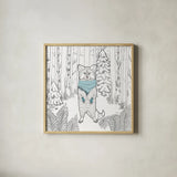 Color the Forest Color II by Wild Apple Portfolio. Shown in a natural wood glass frame for a timeless modern aesthetic. Available as an archival giclee rolled canvas, fine art paper, or poster print. SKU 36844a.