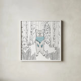 Color the Forest Color II by Wild Apple Portfolio. Shown in a crisp white glass frame for a clean and minimalist style. Available as an archival giclee rolled canvas, fine art paper, or poster print. SKU 36844a.