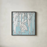 Color the Forest Color XI by Wild Apple Portfolio. Shown in a sleek black glass frame for a contemporary gallery look. Available as an archival giclee rolled canvas, fine art paper, or poster print. SKU 24001a.