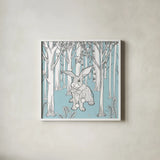 Color the Forest Color XI by Wild Apple Portfolio. Shown in a crisp white glass frame for a clean and minimalist style. Available as an archival giclee rolled canvas, fine art paper, or poster print. SKU 24001a.