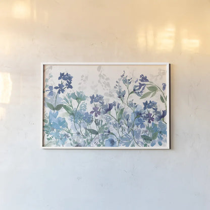 Colors of the Garden Cool Shadows by Wild Apple Portfolio. shown as a paper print in a white frame. Available as a archival giclee rolled canvas, fine art paper, or poster print. SKU 36008i.