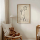 Conversations on  Botany 03 by Wild Apple Portfolio. shown as wall art in a children's nursery room. Available as an archival giclee rolled canvas, fine art paper, or poster print. SKU 39016h.