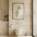 Conversations on  Botany 06 by Wild Apple Portfolio. shown as a print in a natural wood frame in a hospitality setting. Available as a archival giclee rolled canvas, fine art paper, or poster print. SKU 39019h.