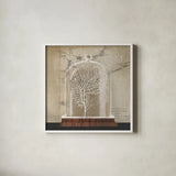 Coral Cloche I by Wild Apple Portfolio. Shown in a crisp white glass frame for a clean and minimalist style. Available as an archival giclee rolled canvas, fine art paper, or poster print. SKU 74497a.