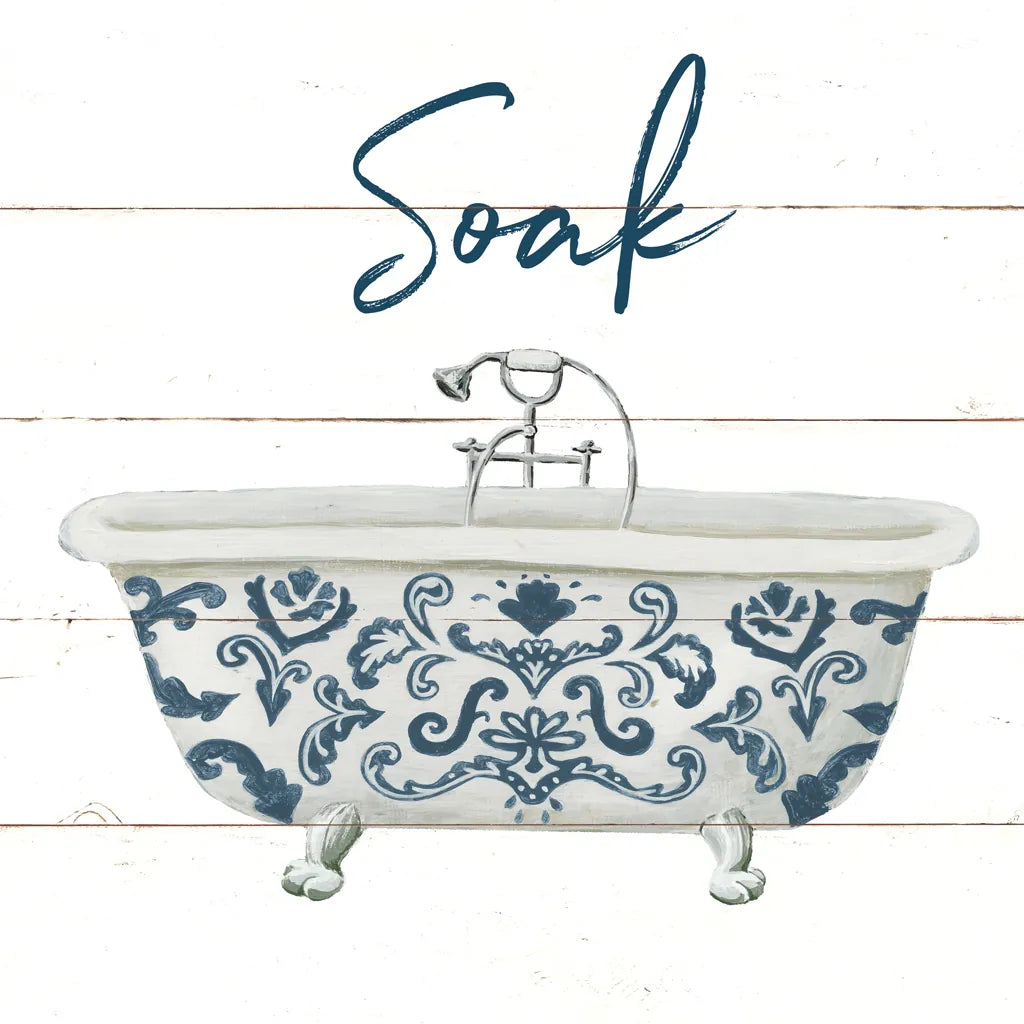 Cottage Bath II by Wild Apple Portfolio. SKU 62972a. Archival Giclee Fine art print for wall decor.