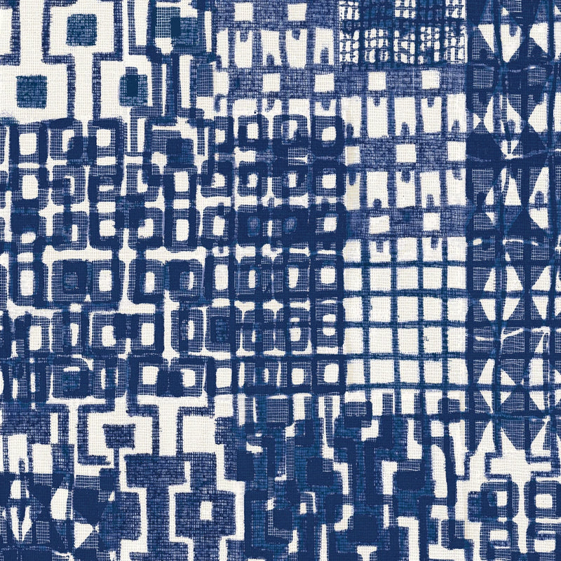Crosstown Indigo Square I by Wild Apple Portfolio