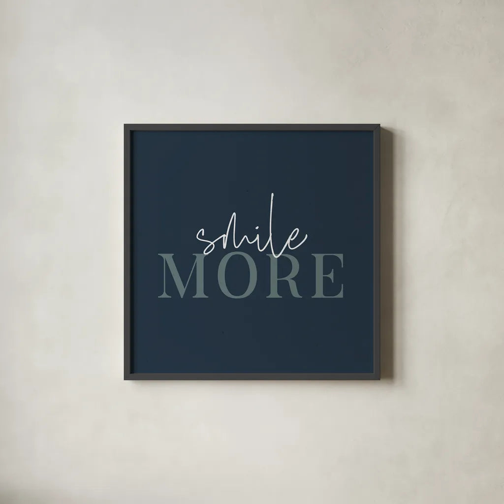 Daily Affirmations I by Wild Apple Portfolio. Shown in a sleek black glass frame for a contemporary gallery look. Available as an archival giclee rolled canvas, fine art paper, or poster print. SKU 66178a.