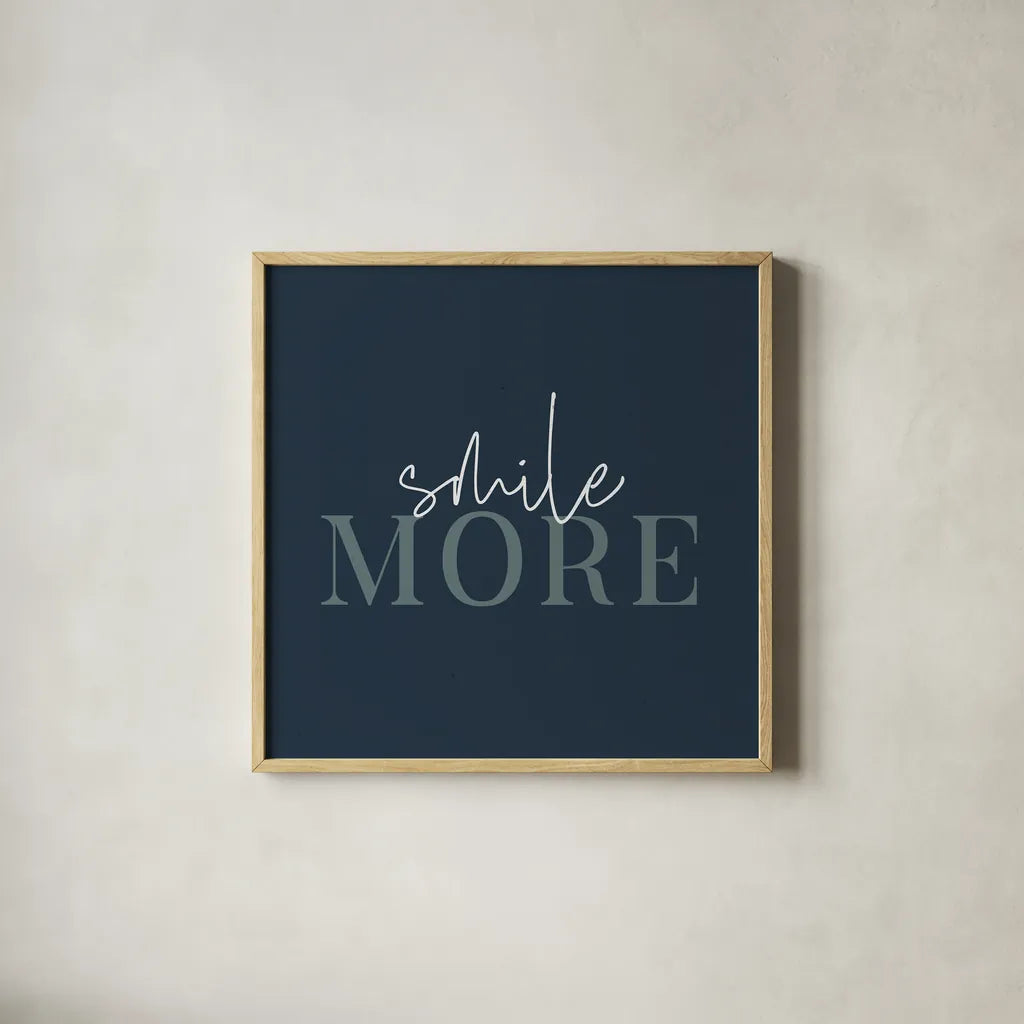 Daily Affirmations I by Wild Apple Portfolio. Shown in a natural wood glass frame for a timeless modern aesthetic. Available as an archival giclee rolled canvas, fine art paper, or poster print. SKU 66178a.