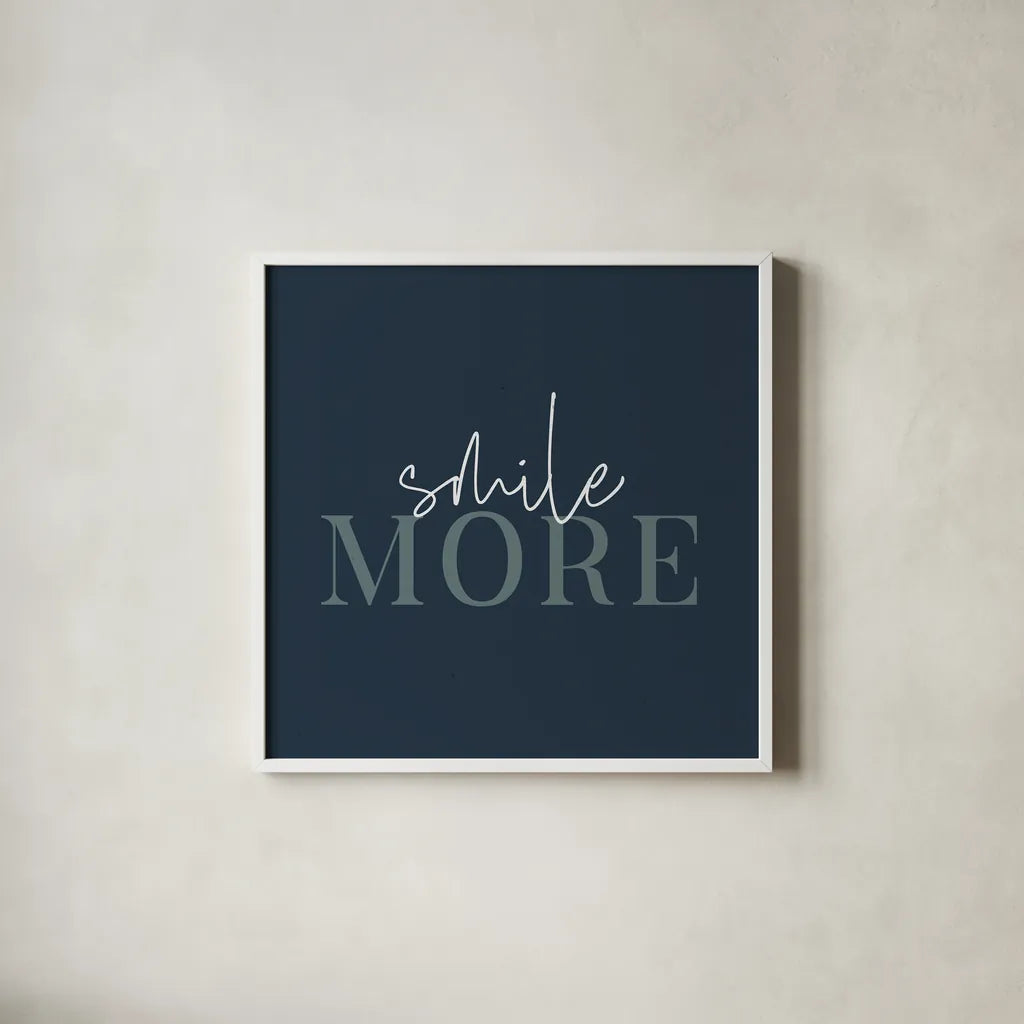 Daily Affirmations I by Wild Apple Portfolio. Shown in a crisp white glass frame for a clean and minimalist style. Available as an archival giclee rolled canvas, fine art paper, or poster print. SKU 66178a.
