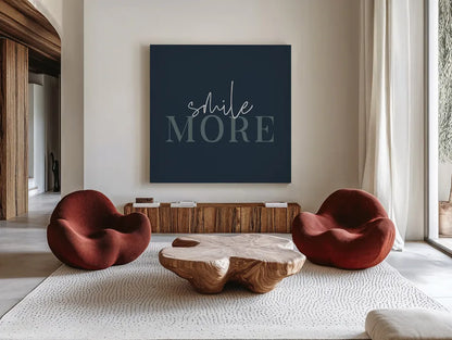 Daily Affirmations I by Wild Apple Portfolio. Shown as extra-large giant wall art in a modern living room. Available as an archival giclee rolled canvas, fine art paper, or poster print. SKU 66178a.