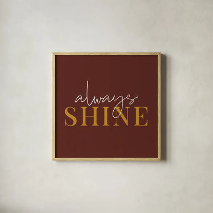 Daily Affirmations III by Wild Apple Portfolio. Shown in a natural wood glass frame for a timeless modern aesthetic. Available as an archival giclee rolled canvas, fine art paper, or poster print. SKU 66180a.