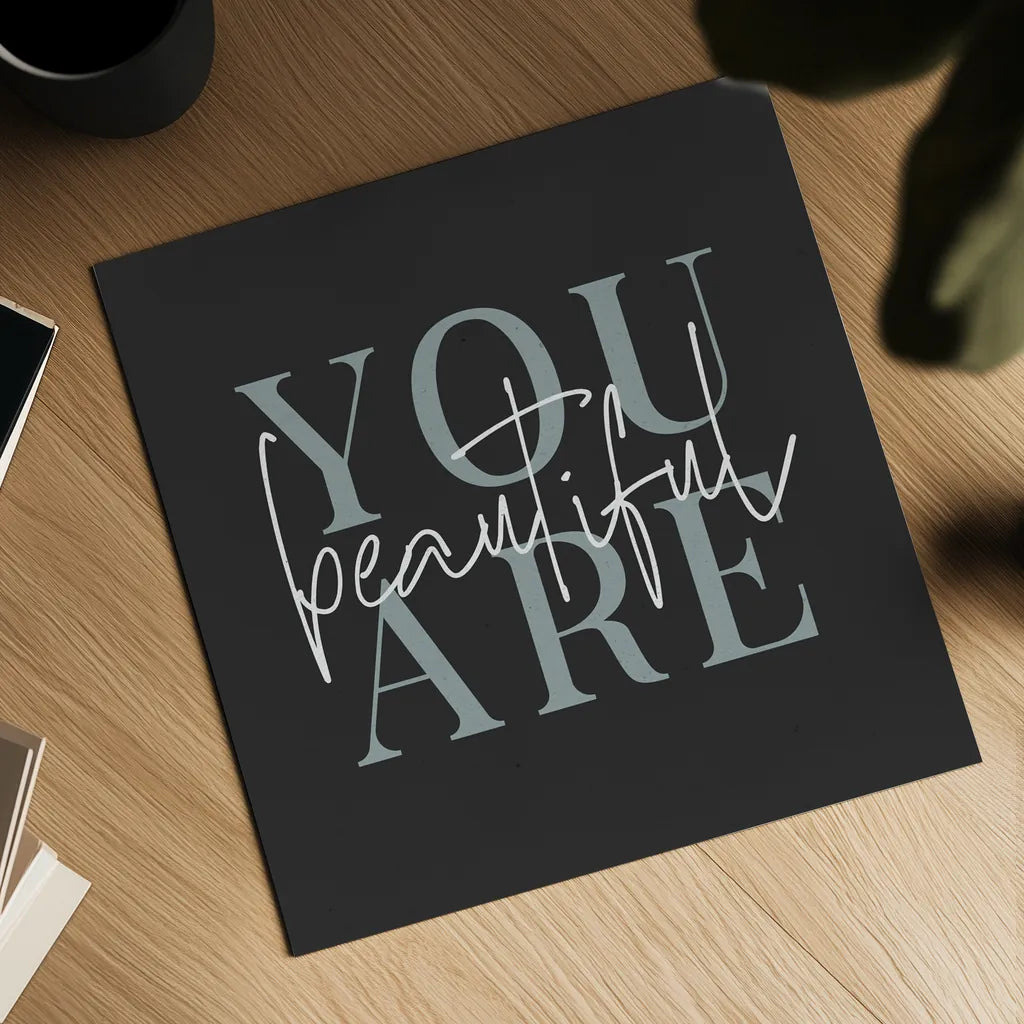 Daily Affirmations V by Wild Apple Portfolio. Shown as a detailed flat fine art print, highlighting archival giclee quality. Available as an archival giclee rolled canvas, fine art paper, or poster print. SKU 66182a.