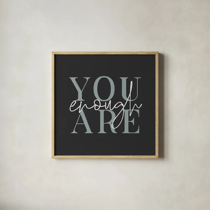 Daily Affirmations VI by Wild Apple Portfolio. Shown in a natural wood glass frame for a timeless modern aesthetic. Available as an archival giclee rolled canvas, fine art paper, or poster print. SKU 66183a.