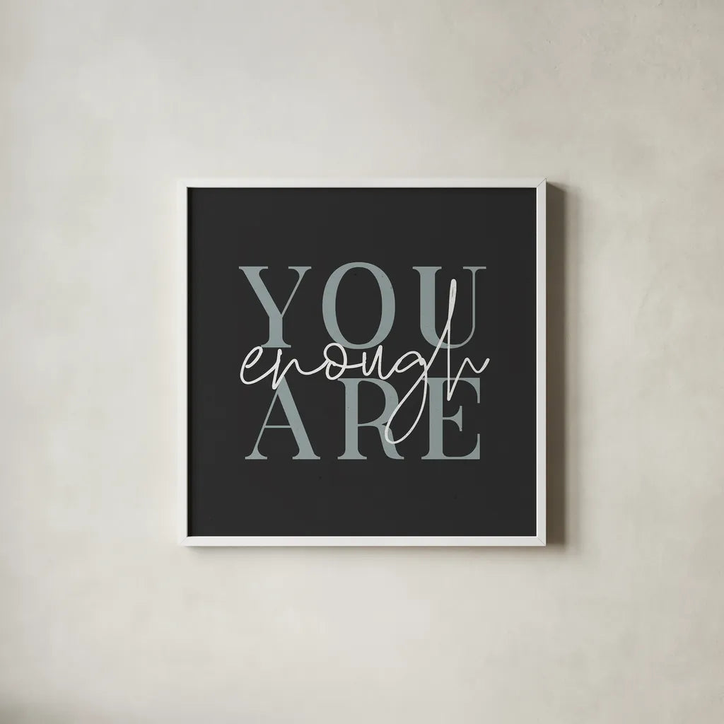 Daily Affirmations VI by Wild Apple Portfolio. Shown in a crisp white glass frame for a clean and minimalist style. Available as an archival giclee rolled canvas, fine art paper, or poster print. SKU 66183a.