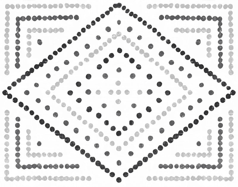 Daisy Dots Tile II Black by Wild Apple Portfolio