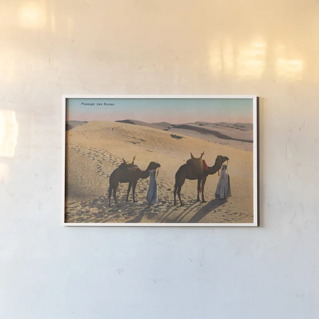 Desert Crossing by Wild Apple Portfolio. shown as a paper print in a white frame. Available as a archival giclee rolled canvas, fine art paper, or poster print. SKU 71234i.