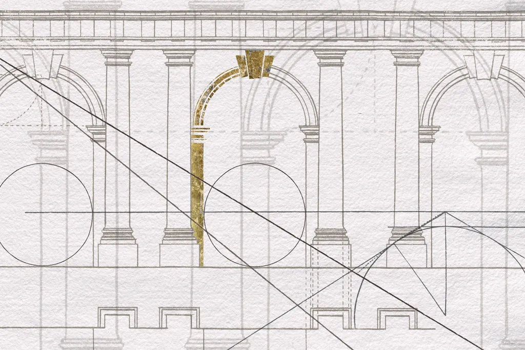 Doric Arcade by Wild Apple Portfolio. SKU 60049i. Archival Giclee Fine art print for wall decor.