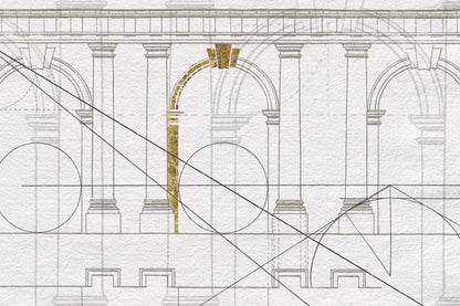 Doric Arcade by Wild Apple Portfolio. SKU 60049i. Archival Giclee Fine art print for wall decor.