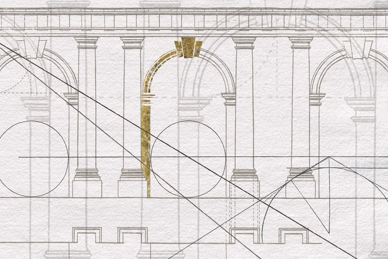 Doric Arcade by Wild Apple Portfolio. SKU 60049i. Archival Giclee Fine art print for wall decor.