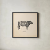 Down on the Farm I by Wild Apple Portfolio. Shown in a sleek black glass frame for a contemporary gallery look. Available as an archival giclee rolled canvas, fine art paper, or poster print. SKU 90141a.