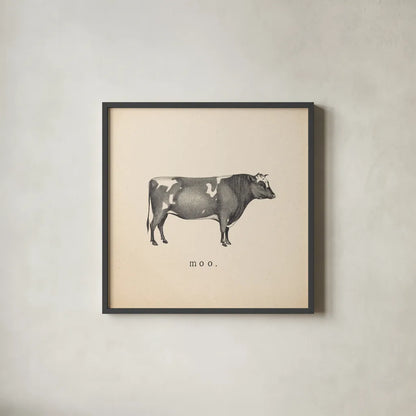 Down on the Farm I by Wild Apple Portfolio. Shown in a sleek black glass frame for a contemporary gallery look. Available as an archival giclee rolled canvas, fine art paper, or poster print. SKU 90141a.