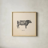 Down on the Farm I by Wild Apple Portfolio. Shown in a natural wood glass frame for a timeless modern aesthetic. Available as an archival giclee rolled canvas, fine art paper, or poster print. SKU 90141a.