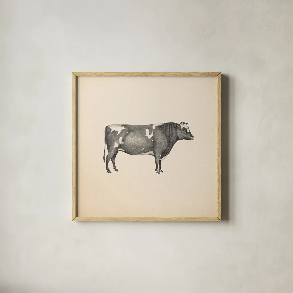 Down on the Farm I No Words by Wild Apple Portfolio. Shown in a natural wood glass frame for a timeless modern aesthetic. Available as an archival giclee rolled canvas, fine art paper, or poster print. SKU 91359a.