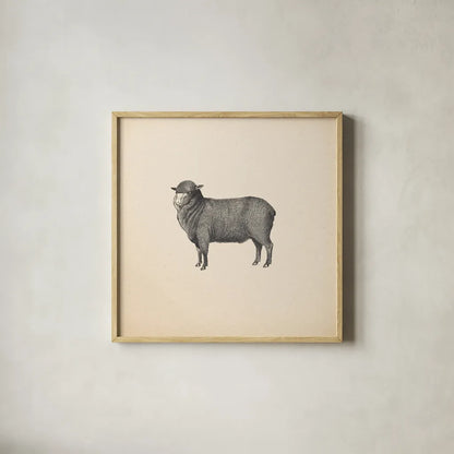 Down on the Farm II No Words by Wild Apple Portfolio. Shown in a natural wood glass frame for a timeless modern aesthetic. Available as an archival giclee rolled canvas, fine art paper, or poster print. SKU 91360a.