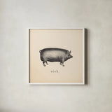 Down on the Farm III by Wild Apple Portfolio. Shown in a crisp white glass frame for a clean and minimalist style. Available as an archival giclee rolled canvas, fine art paper, or poster print. SKU 90143a.