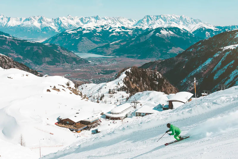 Downhill Skiing by Wild Apple Portfolio. SKU 104287i. Archival Giclee Fine art print for wall decor.