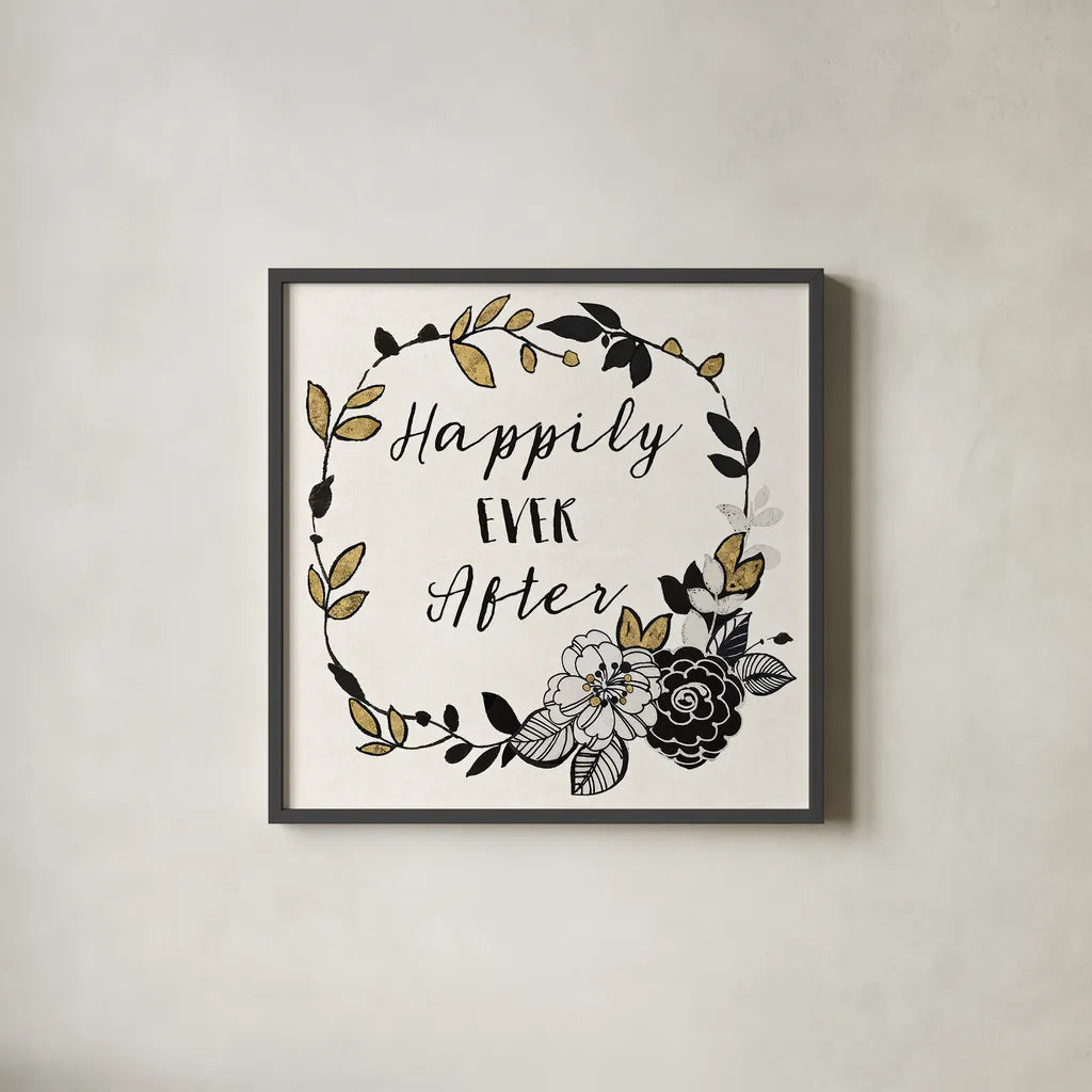 Dream Garden Inspiration I by Wild Apple Portfolio. Shown in a sleek black glass frame for a contemporary gallery look. Available as an archival giclee rolled canvas, fine art paper, or poster print. SKU 28560a.