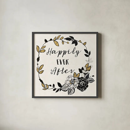 Dream Garden Inspiration I by Wild Apple Portfolio. Shown in a sleek black glass frame for a contemporary gallery look. Available as an archival giclee rolled canvas, fine art paper, or poster print. SKU 28560a.