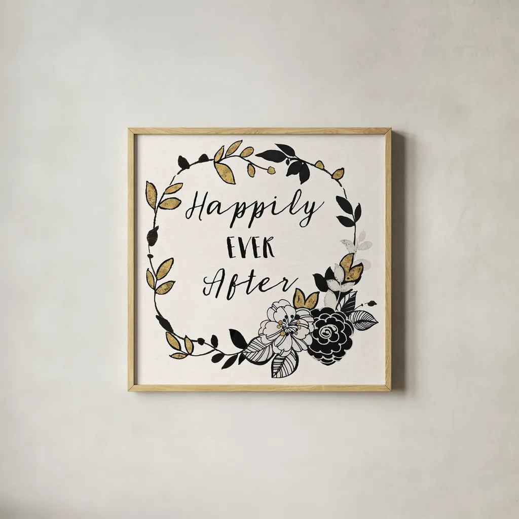 Dream Garden Inspiration I by Wild Apple Portfolio. Shown in a natural wood glass frame for a timeless modern aesthetic. Available as an archival giclee rolled canvas, fine art paper, or poster print. SKU 28560a.