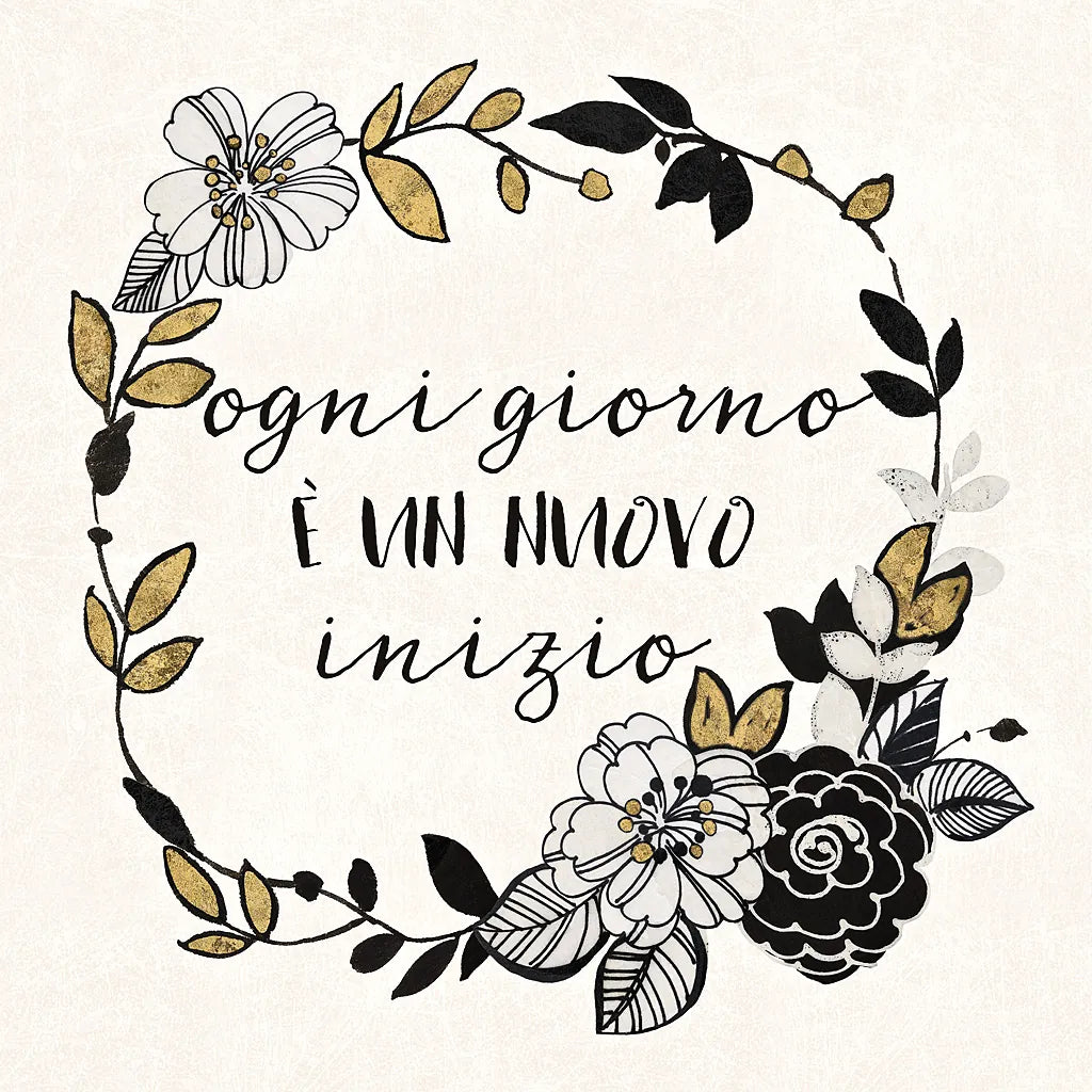 Dream Garden Inspiration I Italian by Wild Apple Portfolio. SKU 34334a. Archival Giclee Fine art print for wall decor.