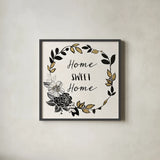 Dream Garden Inspiration II by Wild Apple Portfolio. Shown in a sleek black glass frame for a contemporary gallery look. Available as an archival giclee rolled canvas, fine art paper, or poster print. SKU 28561a.