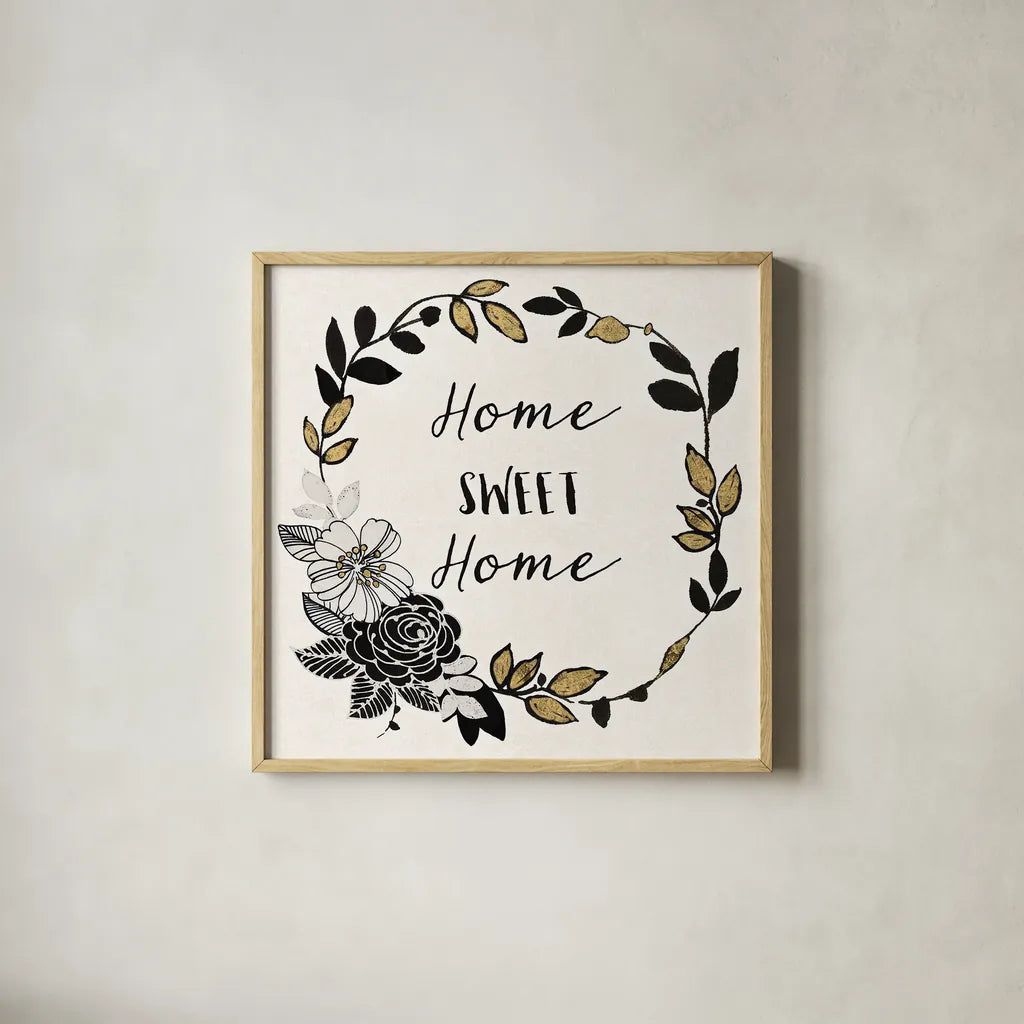 Dream Garden Inspiration II by Wild Apple Portfolio. Shown in a natural wood glass frame for a timeless modern aesthetic. Available as an archival giclee rolled canvas, fine art paper, or poster print. SKU 28561a.