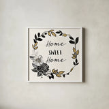 Dream Garden Inspiration II by Wild Apple Portfolio. Shown in a crisp white glass frame for a clean and minimalist style. Available as an archival giclee rolled canvas, fine art paper, or poster print. SKU 28561a.