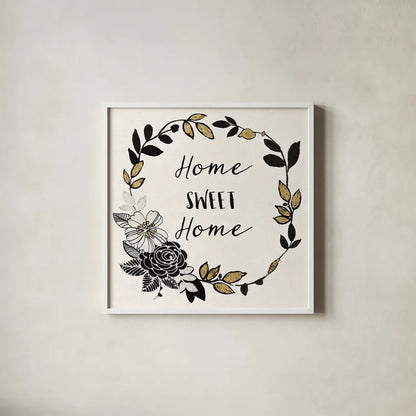 Dream Garden Inspiration II by Wild Apple Portfolio. Shown in a crisp white glass frame for a clean and minimalist style. Available as an archival giclee rolled canvas, fine art paper, or poster print. SKU 28561a.