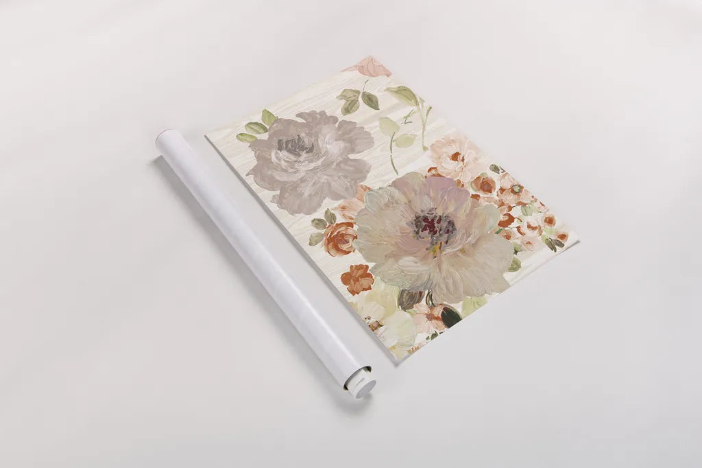 Driftwood Garden I Neutral by Wild Apple Portfolio. shown as a rolled paper print. Available as archival giclee rolled canvas, fine art paper, or poster print. SKU 30740i.