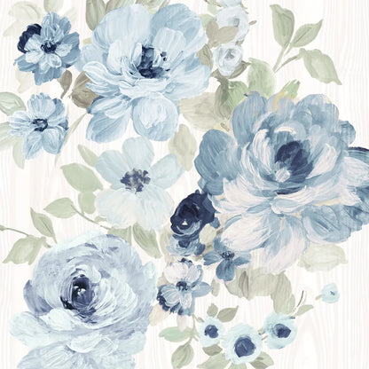 Driftwood Garden II Blue Crop by Wild Apple Portfolio. SKU 56486a. Archival Giclee Fine art print for wall decor.