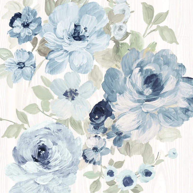 Driftwood Garden II Blue Crop by Wild Apple Portfolio. SKU 56486a. Archival Giclee Fine art print for wall decor.