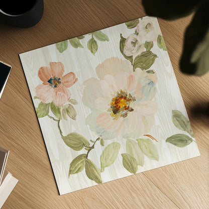 Driftwood Garden VII Neutral by Wild Apple Portfolio. Shown as a detailed flat fine art print, highlighting archival giclee quality. Available as an archival giclee rolled canvas, fine art paper, or poster print. SKU 30741a.